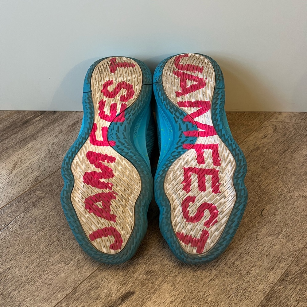 Adidas Dame 7 'Jam Fest' Blue Size 7-1/2 Basketball Shoes - Picture 6 of 7